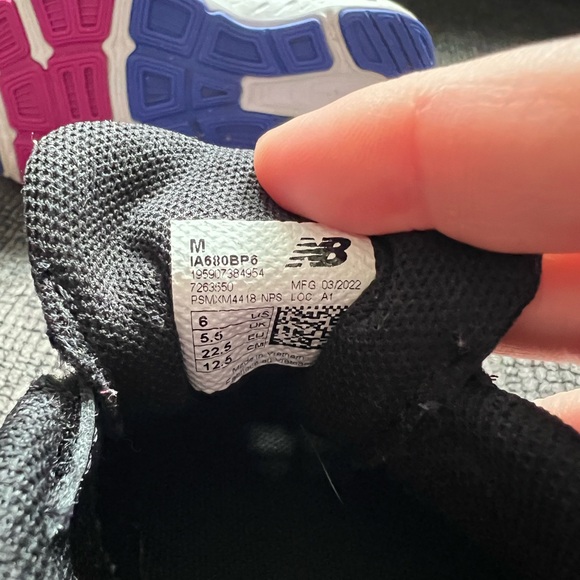 New Balance Black and Purple Sneakers - Picture 6 of 6